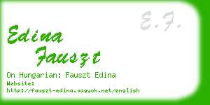 edina fauszt business card